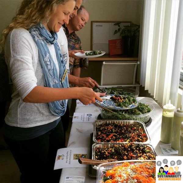 Organic, locally-sourced, Non-GMO, plant-based lunch. Eat the rainbow of Sustainability!